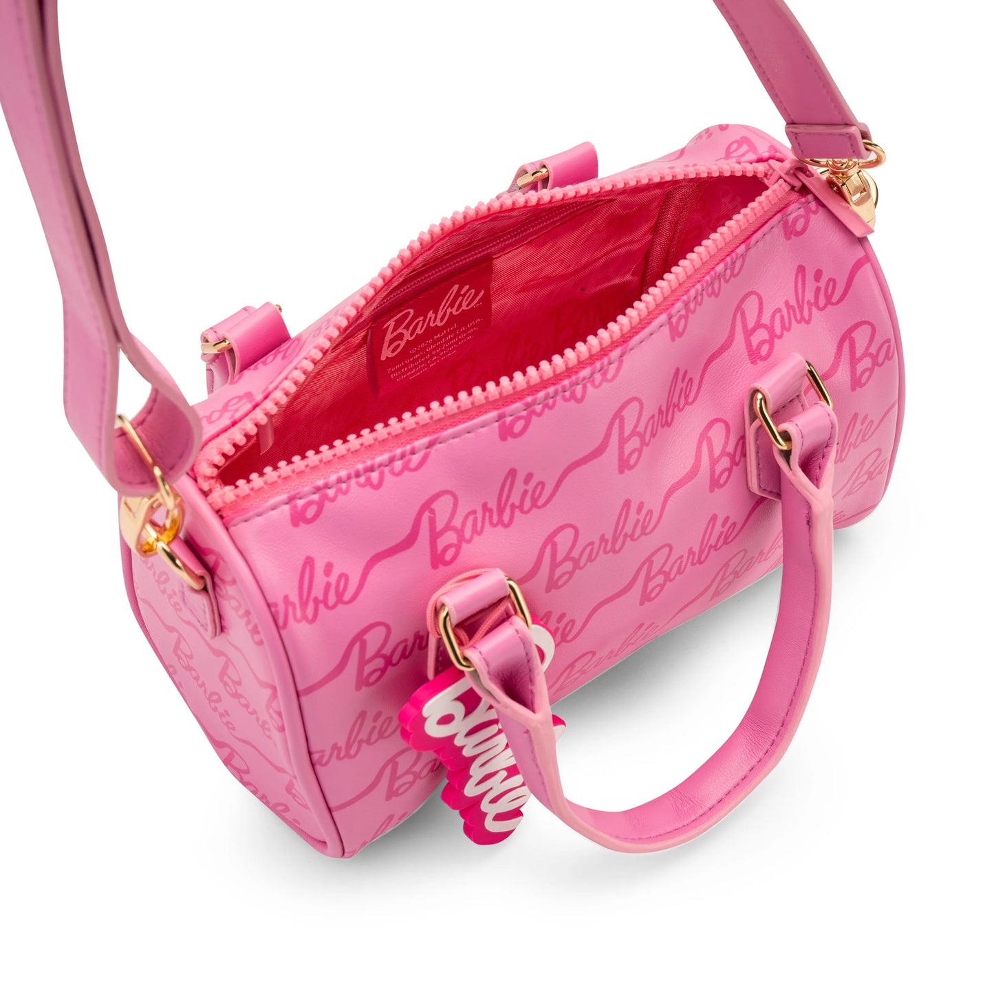 Barbie Ribbon Script Mini Duffle Handbag