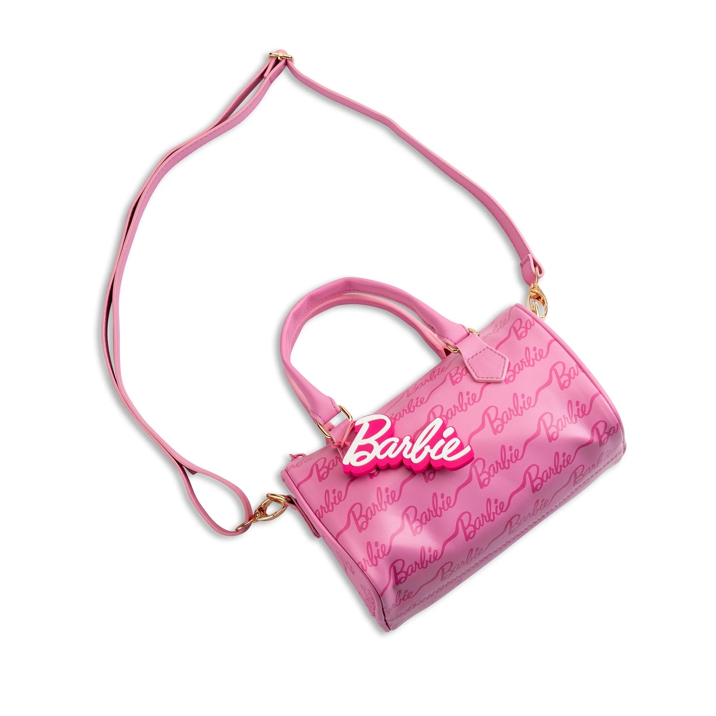 Barbie Ribbon Script Mini Duffle Handbag