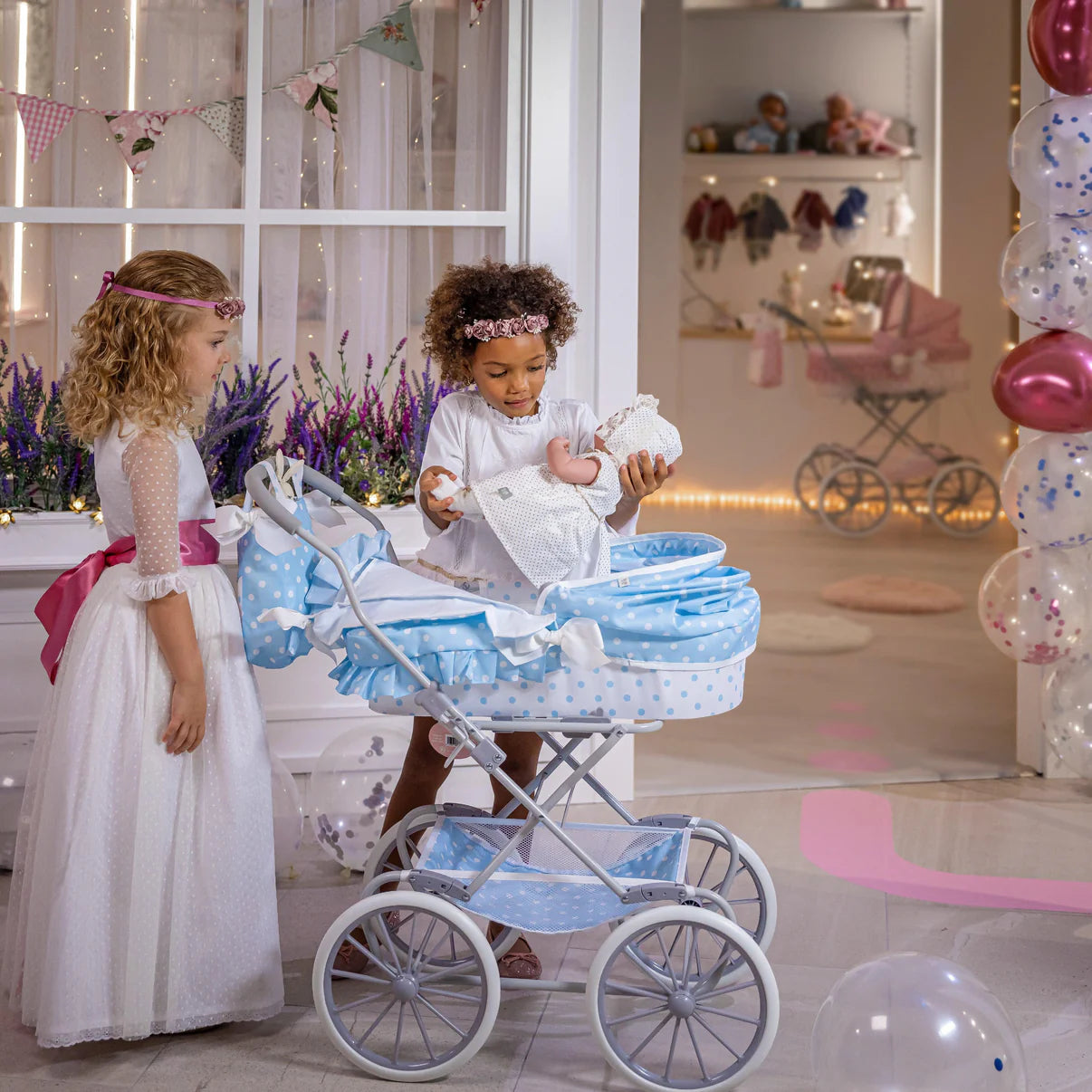 Berenguer Boutique Royal Baby Doll Pram Olde Tyme Commissary