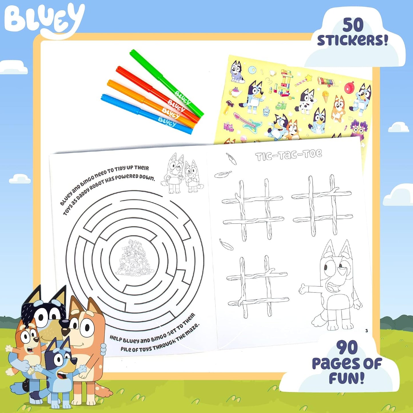 Bluey Color and Sticker Playset
