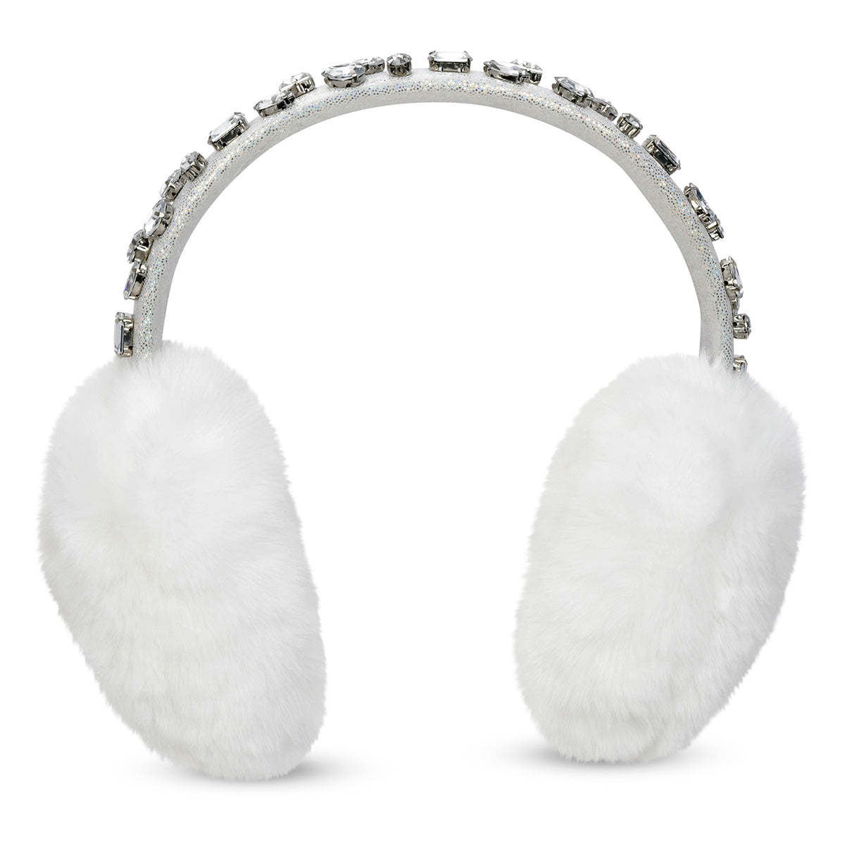 White Rhinestone Earmuffs