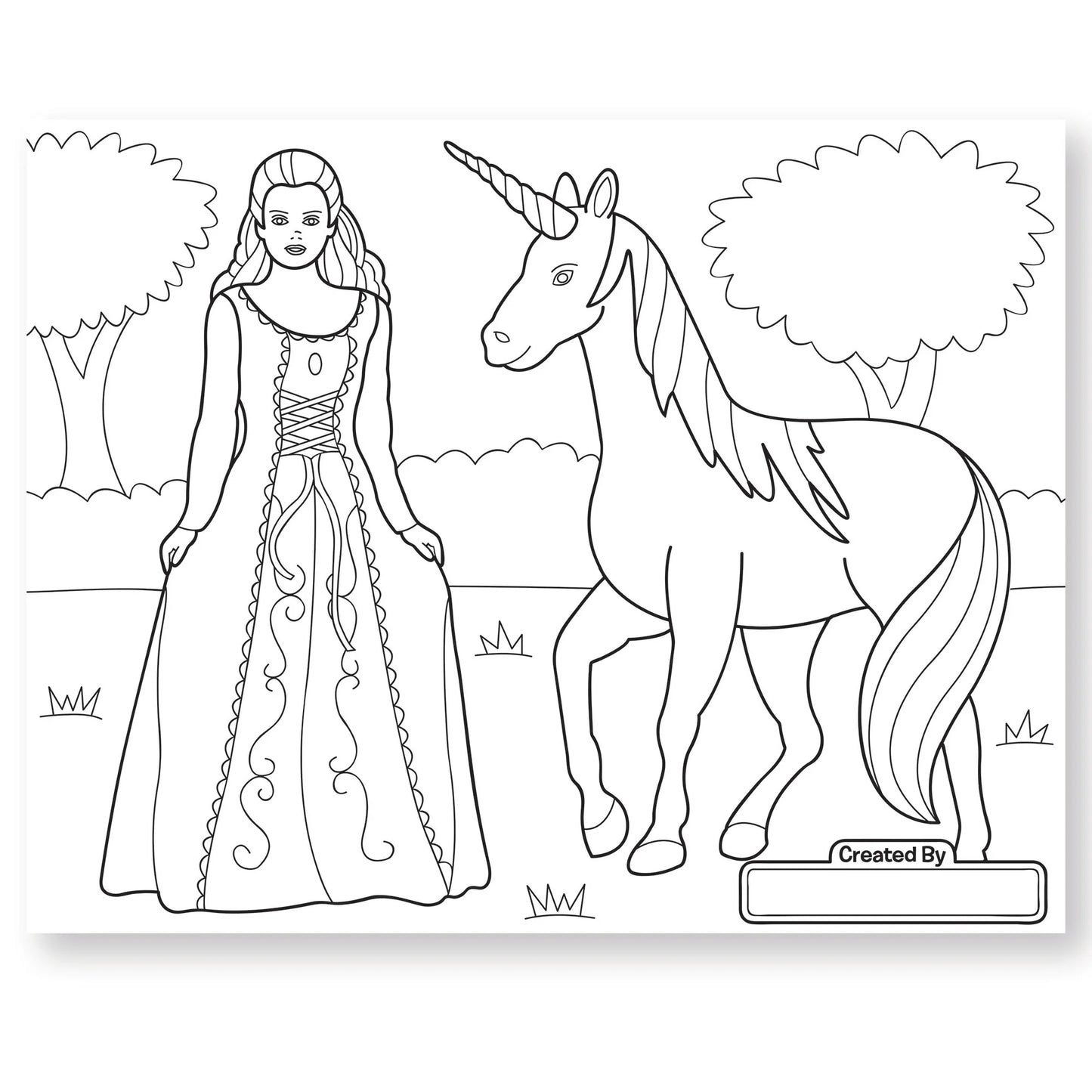 Jumbo 50-Page Kids Coloring Pad Horses, Hearts, Flowers, and More