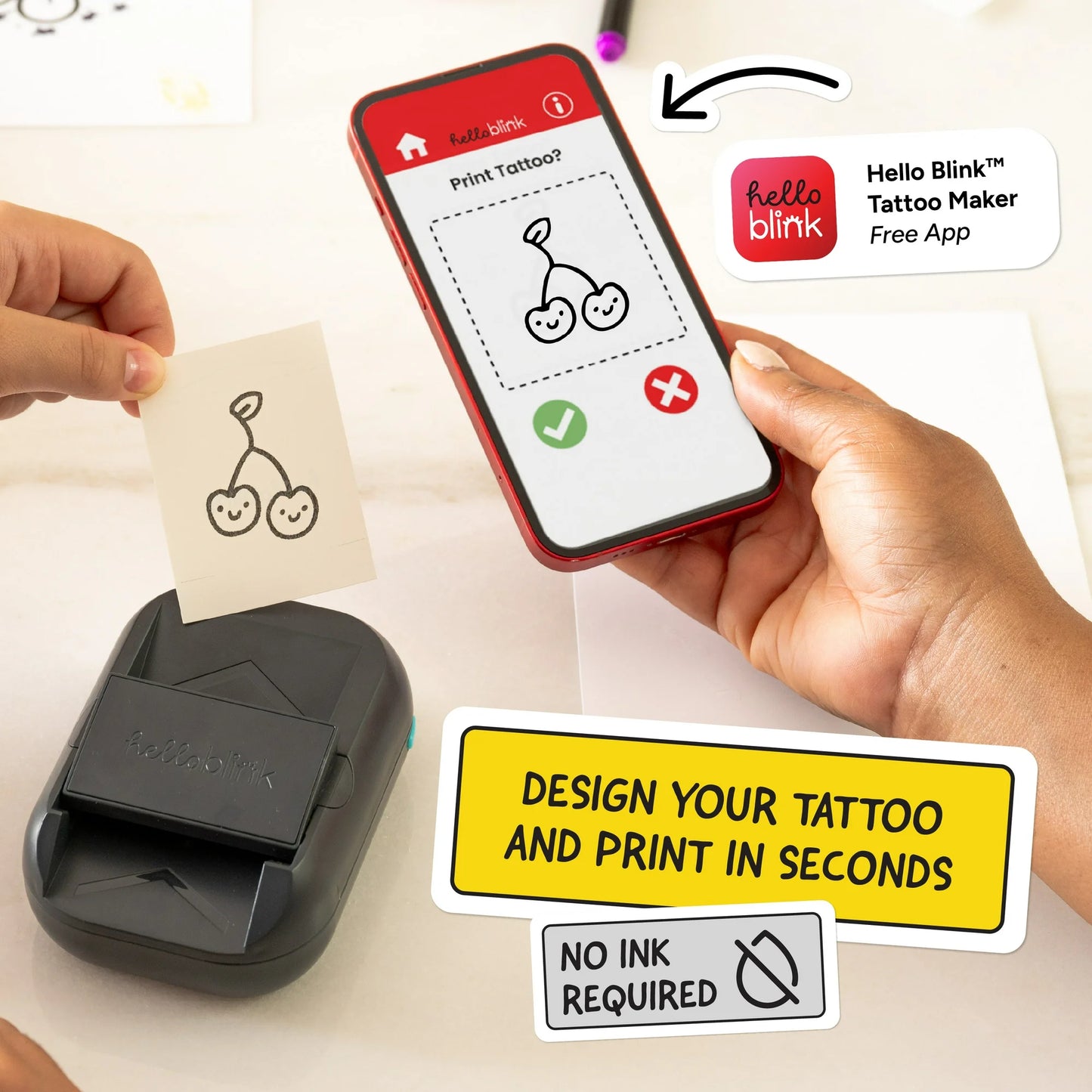 Hello Blink Temporary Tattoo Maker