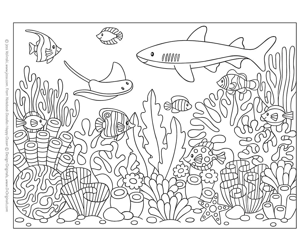Notebook Doodles Happy Ocean