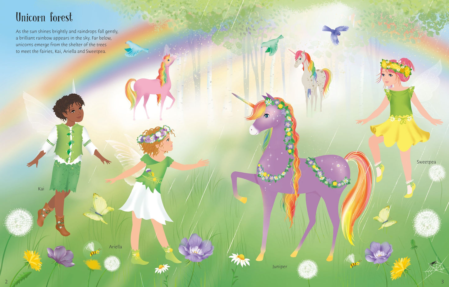 Sticker Dolly Dressing Rainbow Unicorns