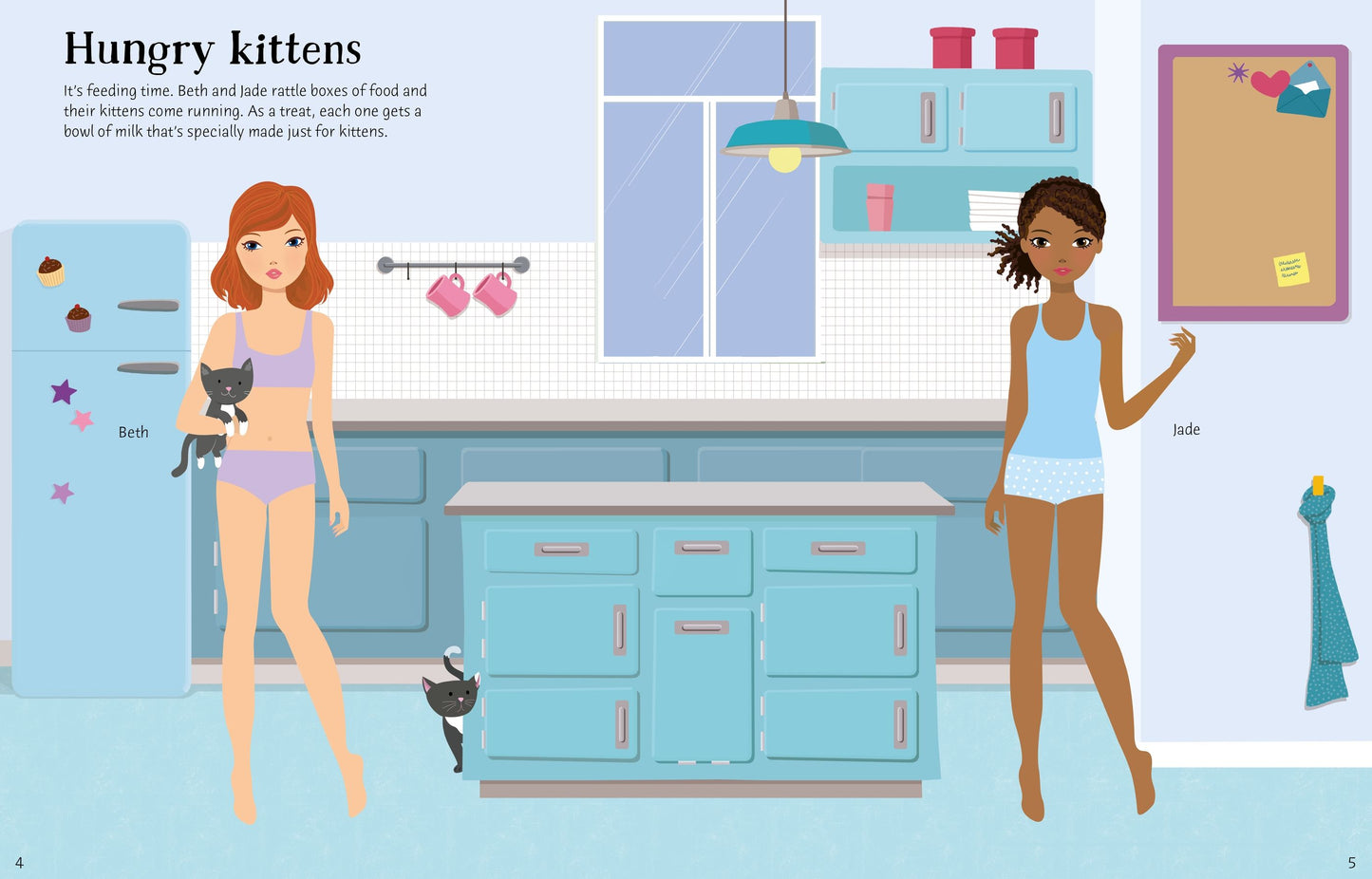 Sticker Dolly Dressing Cats and Kittens