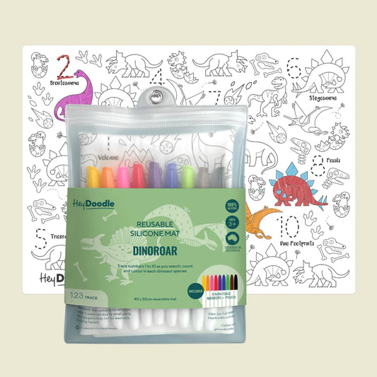 DinoRoar Classic Coloring & Doodle Mat