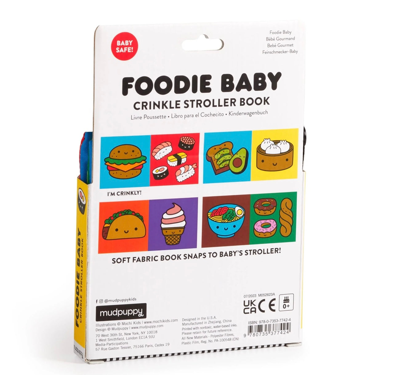 Foodie Baby Crinkle Stroller Book