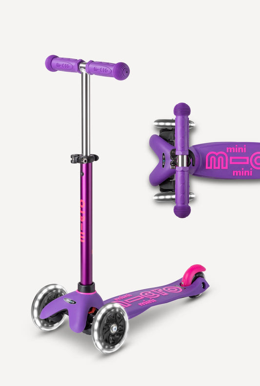 Purple Micro Mini LED Scooter