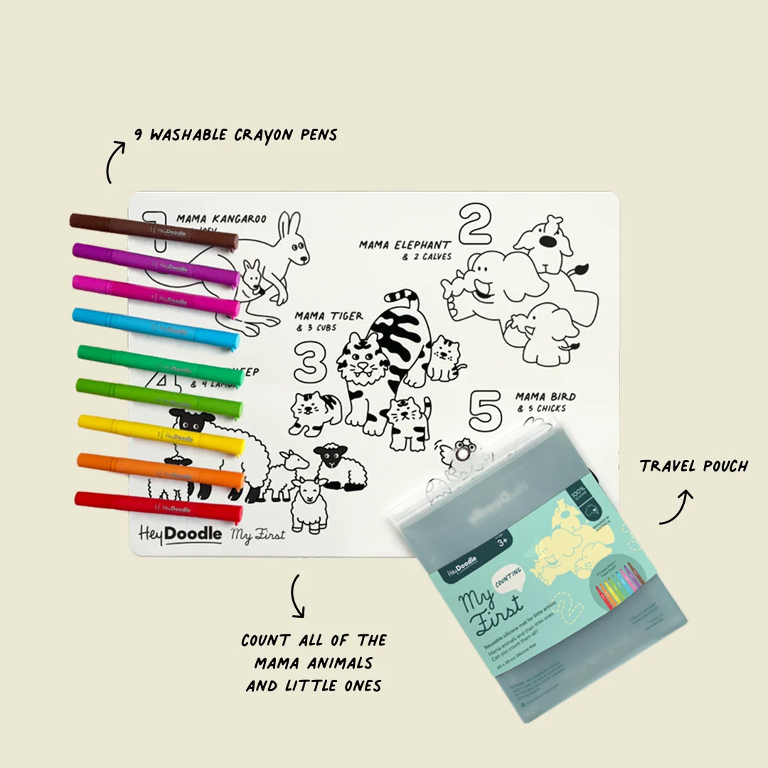 My First Counting Coloring & Doodle Mat