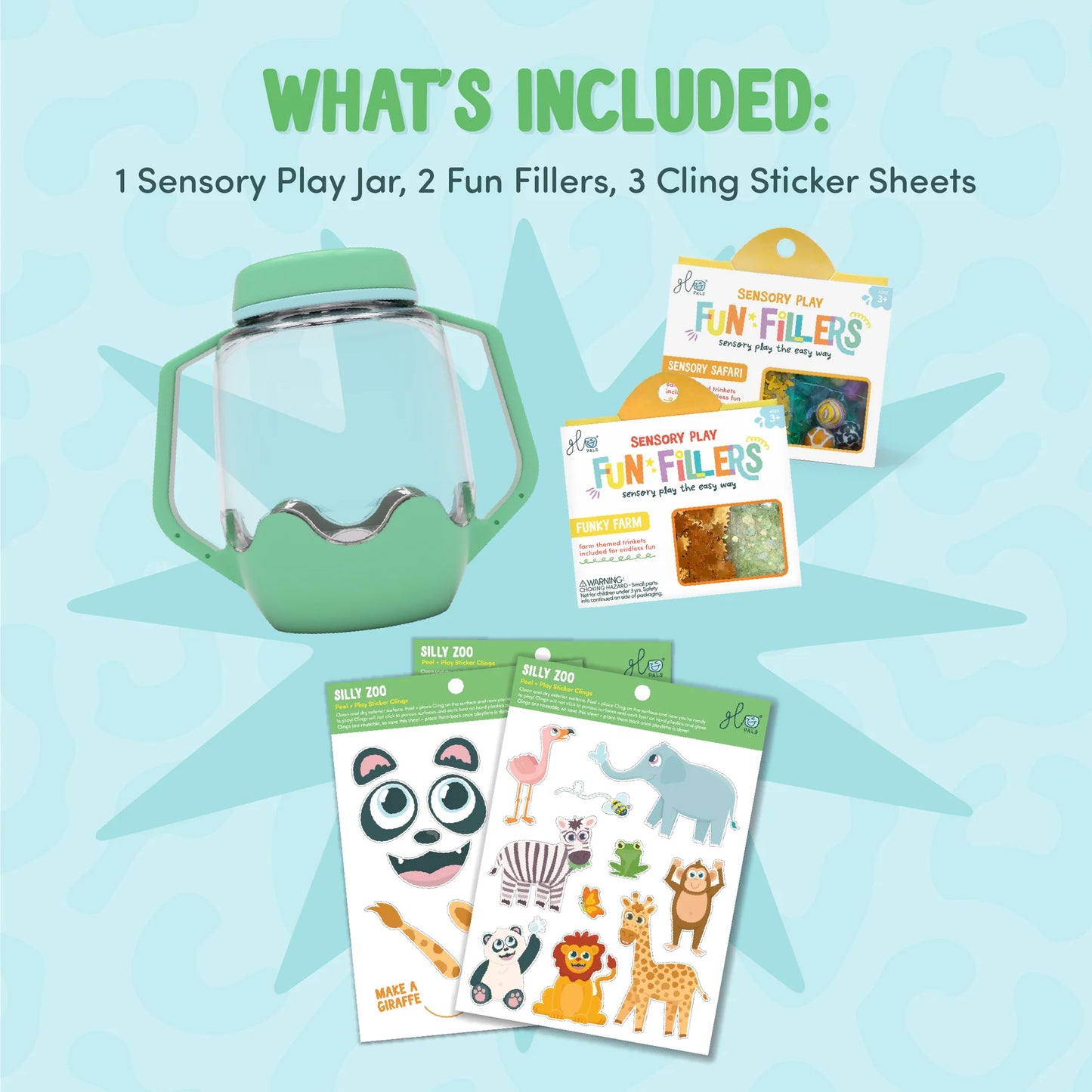 DIY Sensory Jar Gift Set Zoo