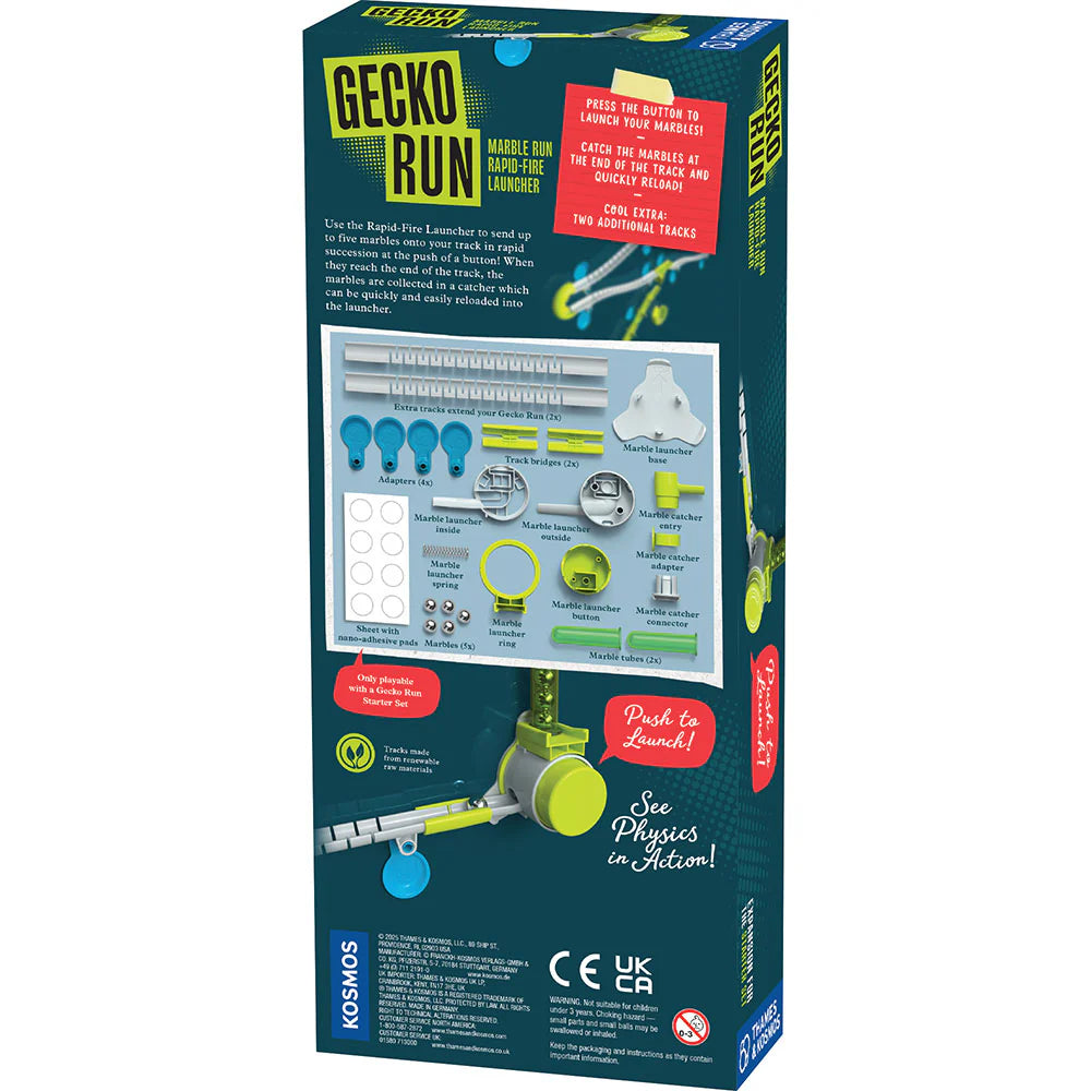Gecko Run Marble Run Rapid-Fire Launcher Expansion Pack