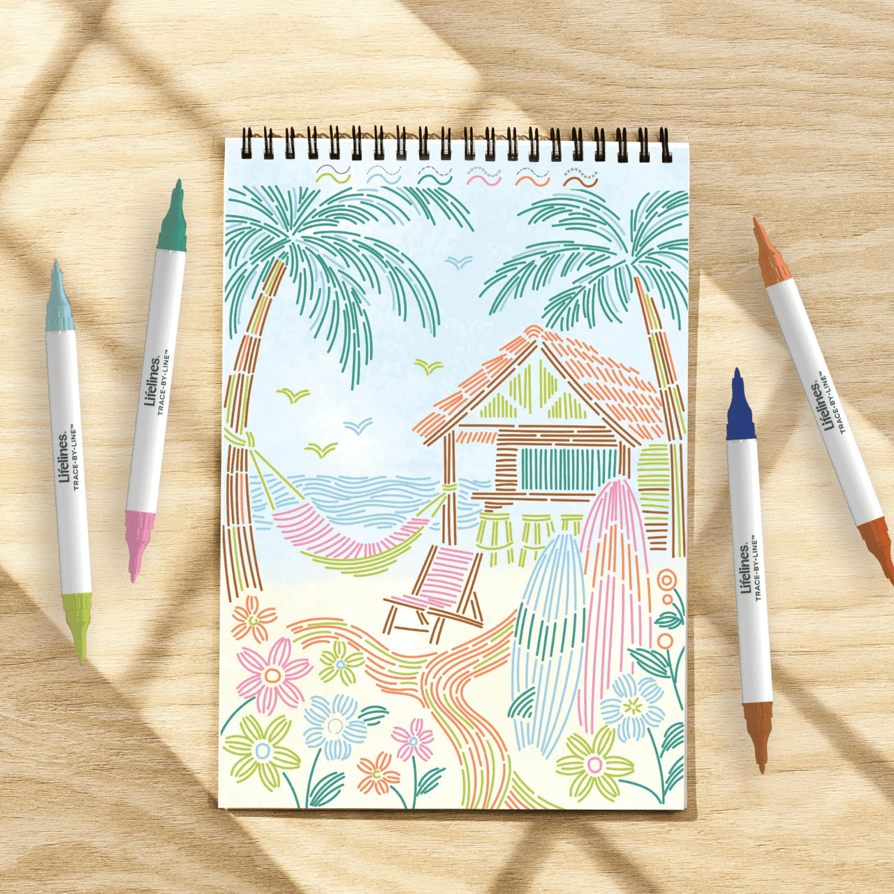 Lifelines FlowArt Trace By Line Tropical Paradise