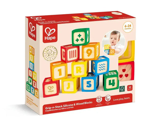 Grip n Stack Silicone & Wood Blocks