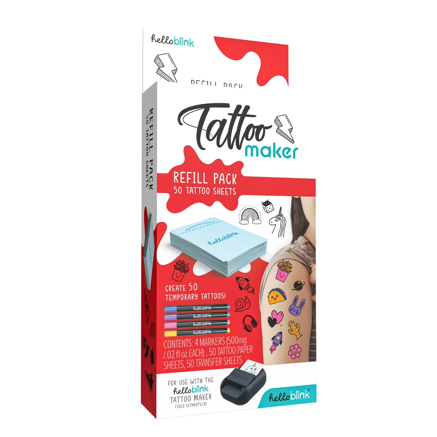 Hello Blink Temporary Tattoo Maker Refill Pack