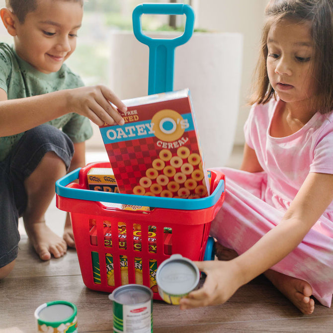 Grocery Basket with Rollers