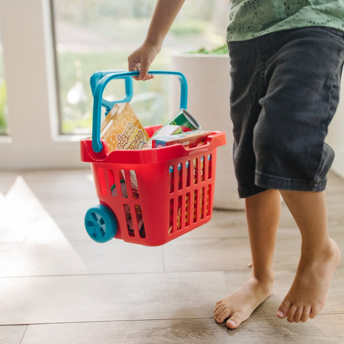 Grocery Basket with Rollers