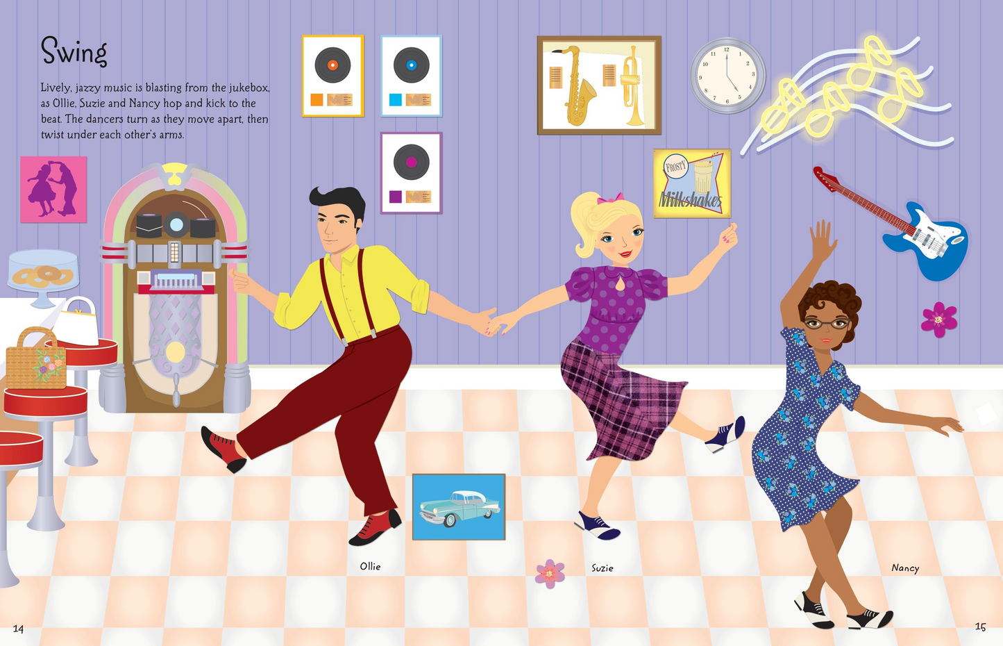 Sticker Dolly Dressing Dancers