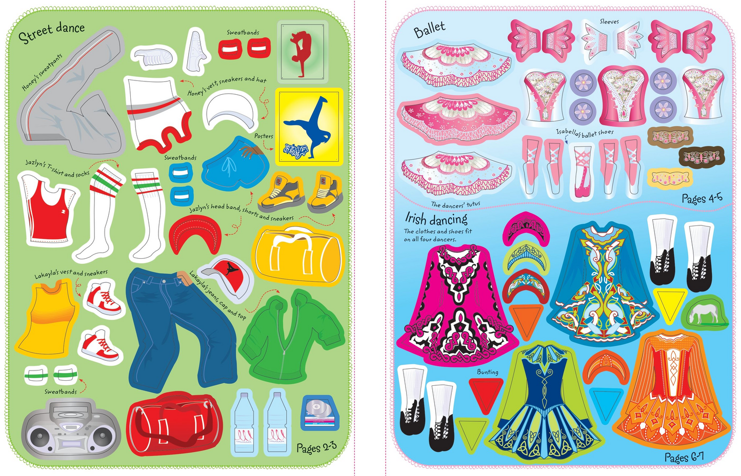 Sticker Dolly Dressing Dancers