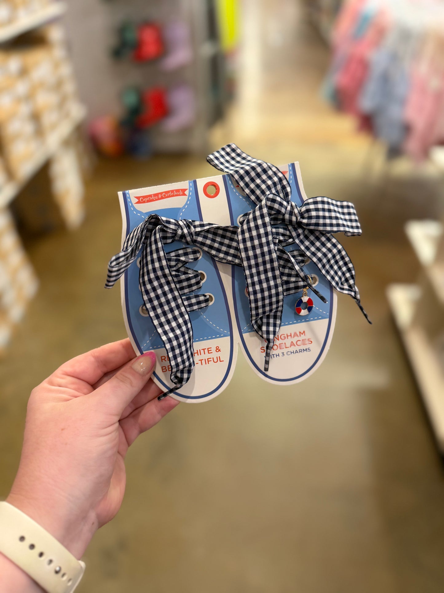 Gingham Shoelaces