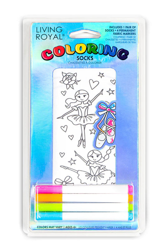 Ballerina Coloring Socks