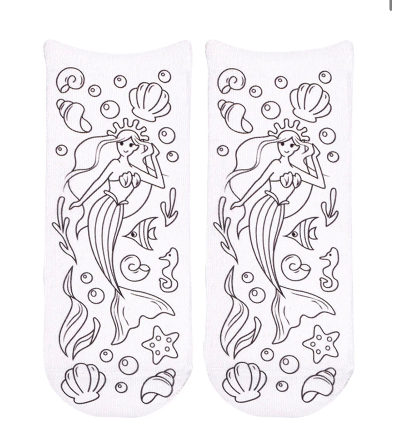 Mermaid Coloring Socks