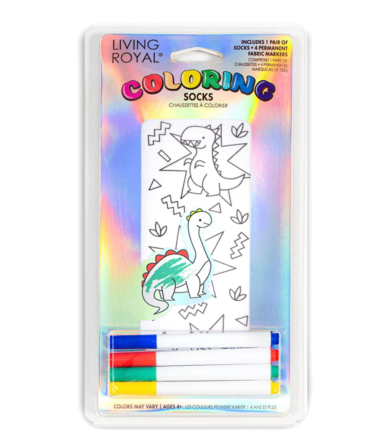 Dino Daze Coloring Socks