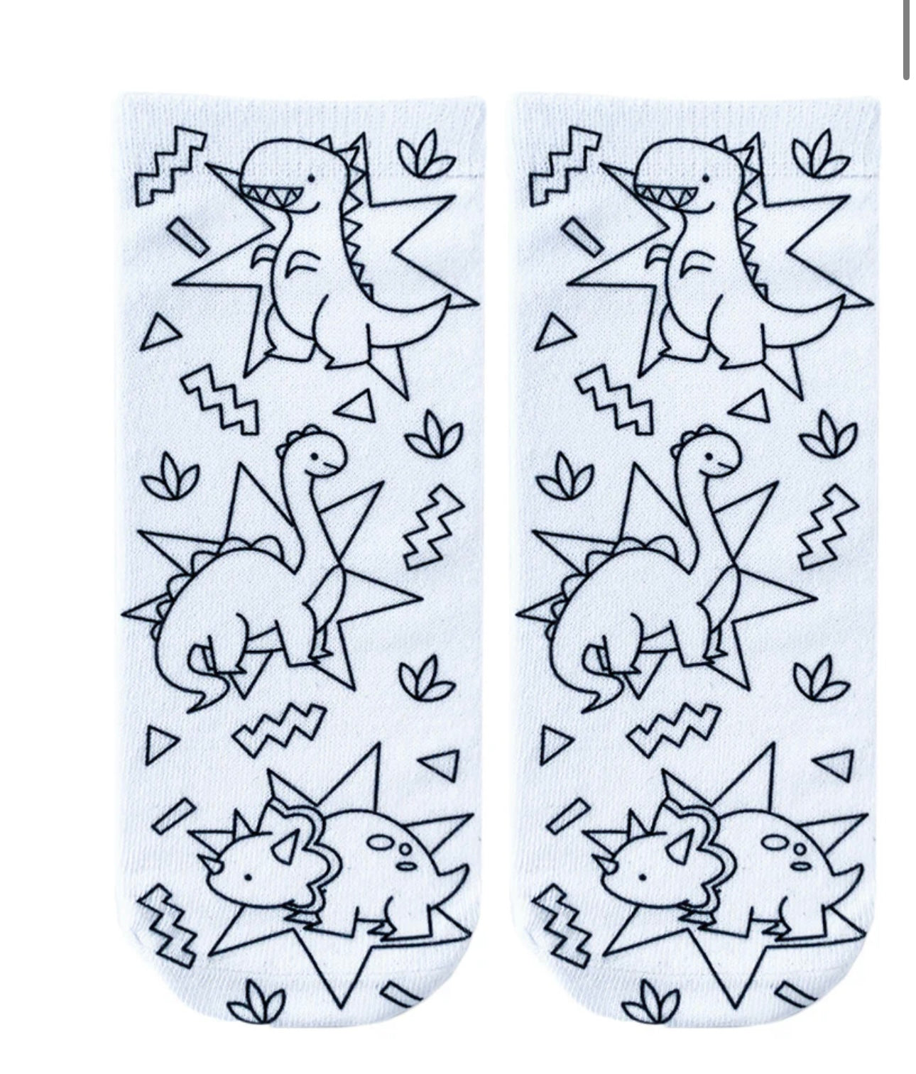 Dino Daze Coloring Socks