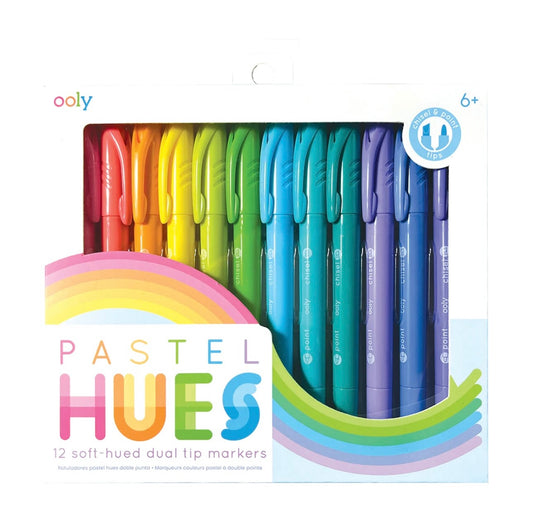 Pastel Hues Double Tip Markers 12 pk