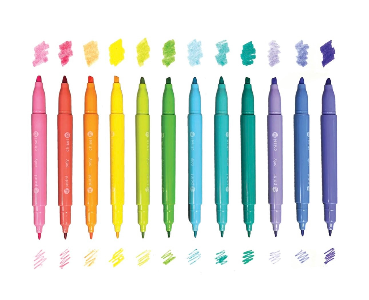 Pastel Hues Double Tip Markers 12 pk