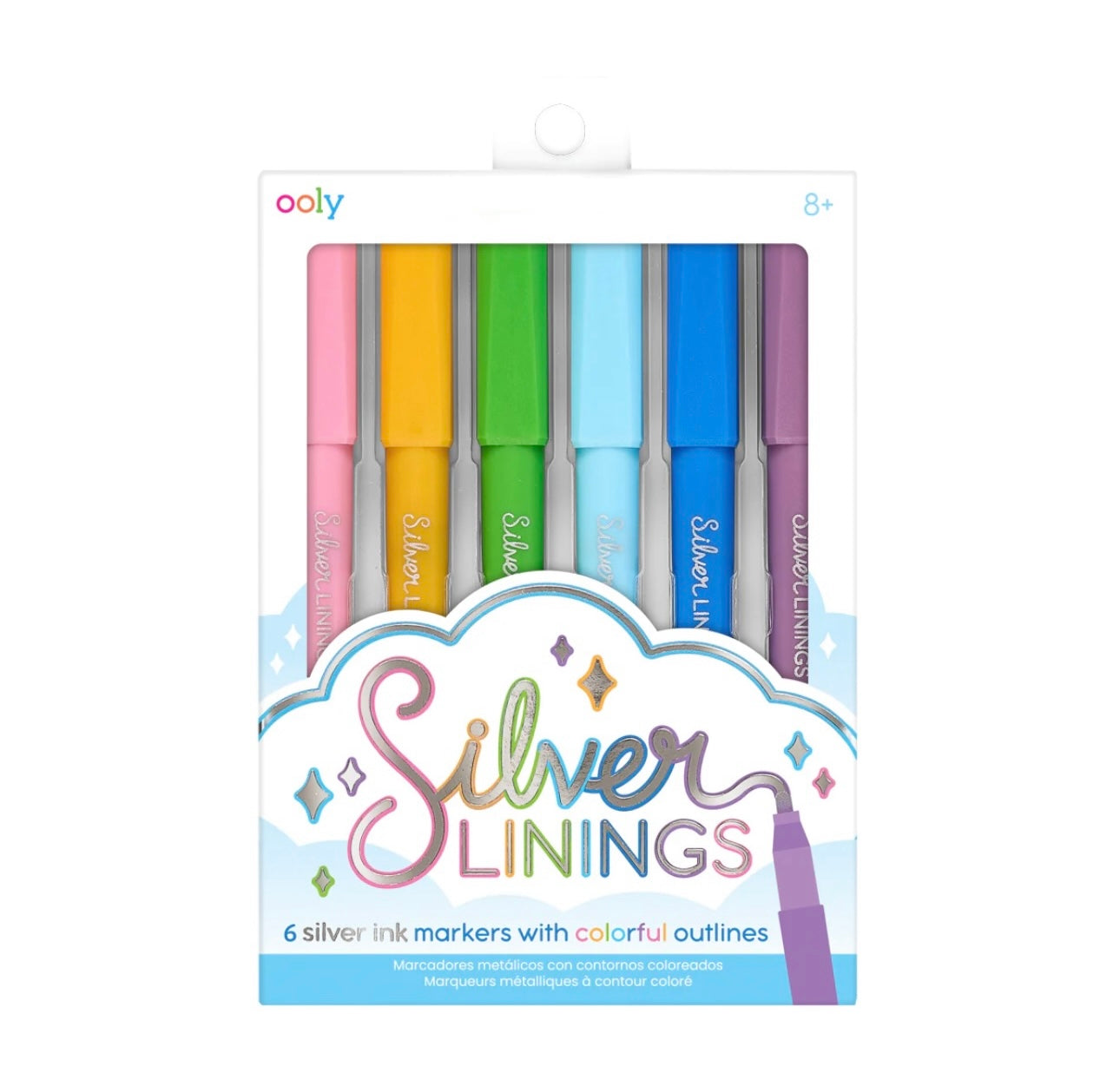 Silver Linings Silver Ink Markers 6 pk