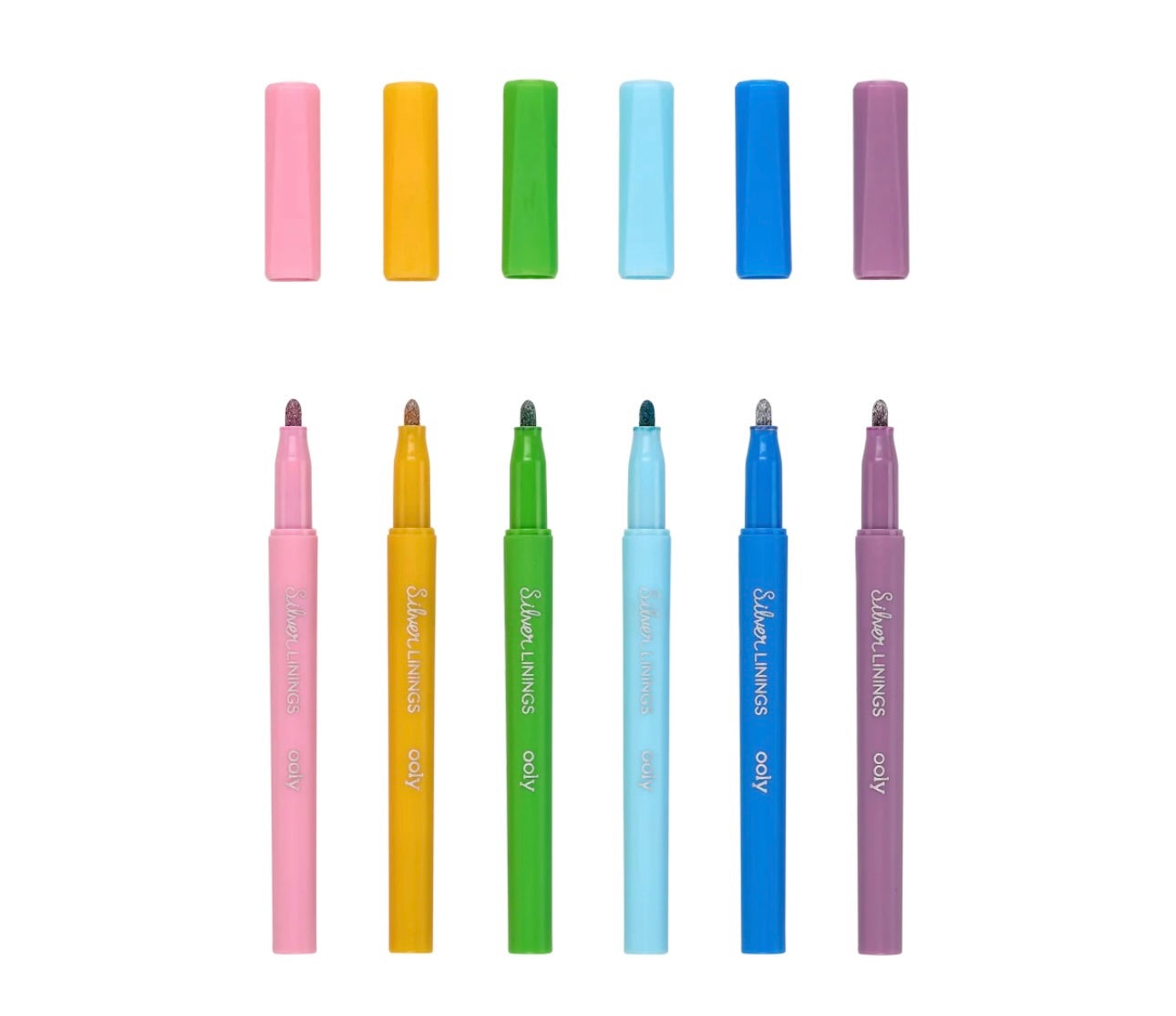 Silver Linings Silver Ink Markers 6 pk