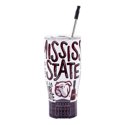 Mississippi State 32oz Tumbler with Straw