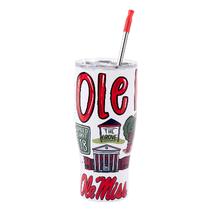 Ole Miss 32oz Tumbler with Straw