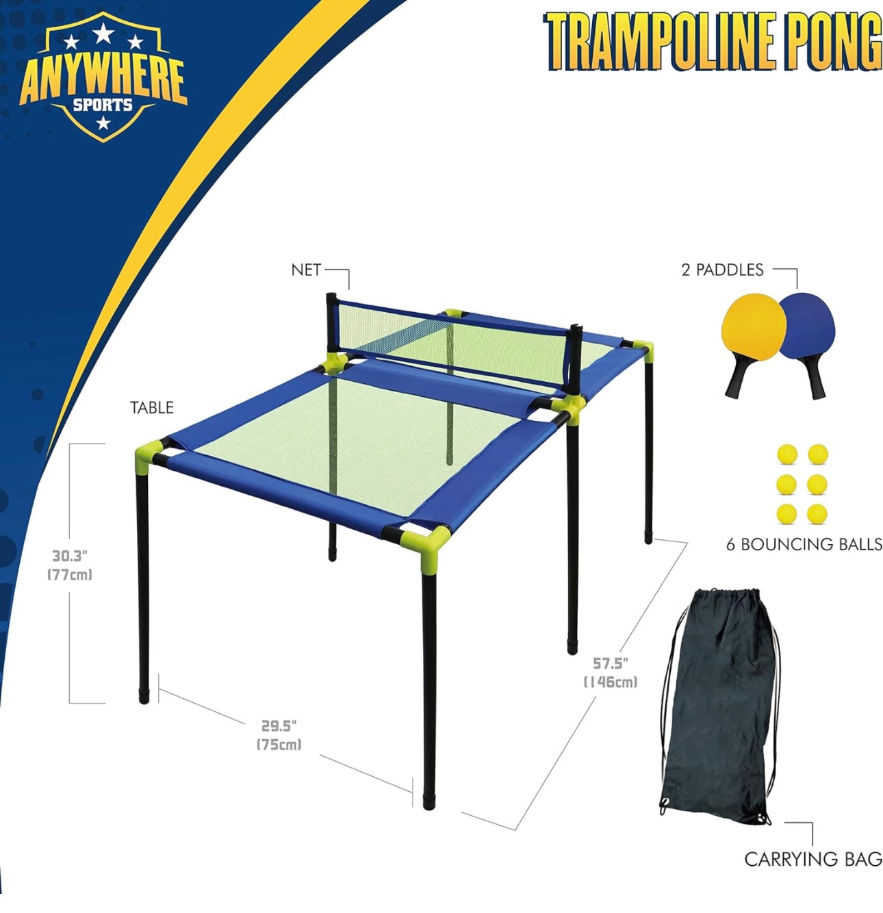 Trampoline Pong Set