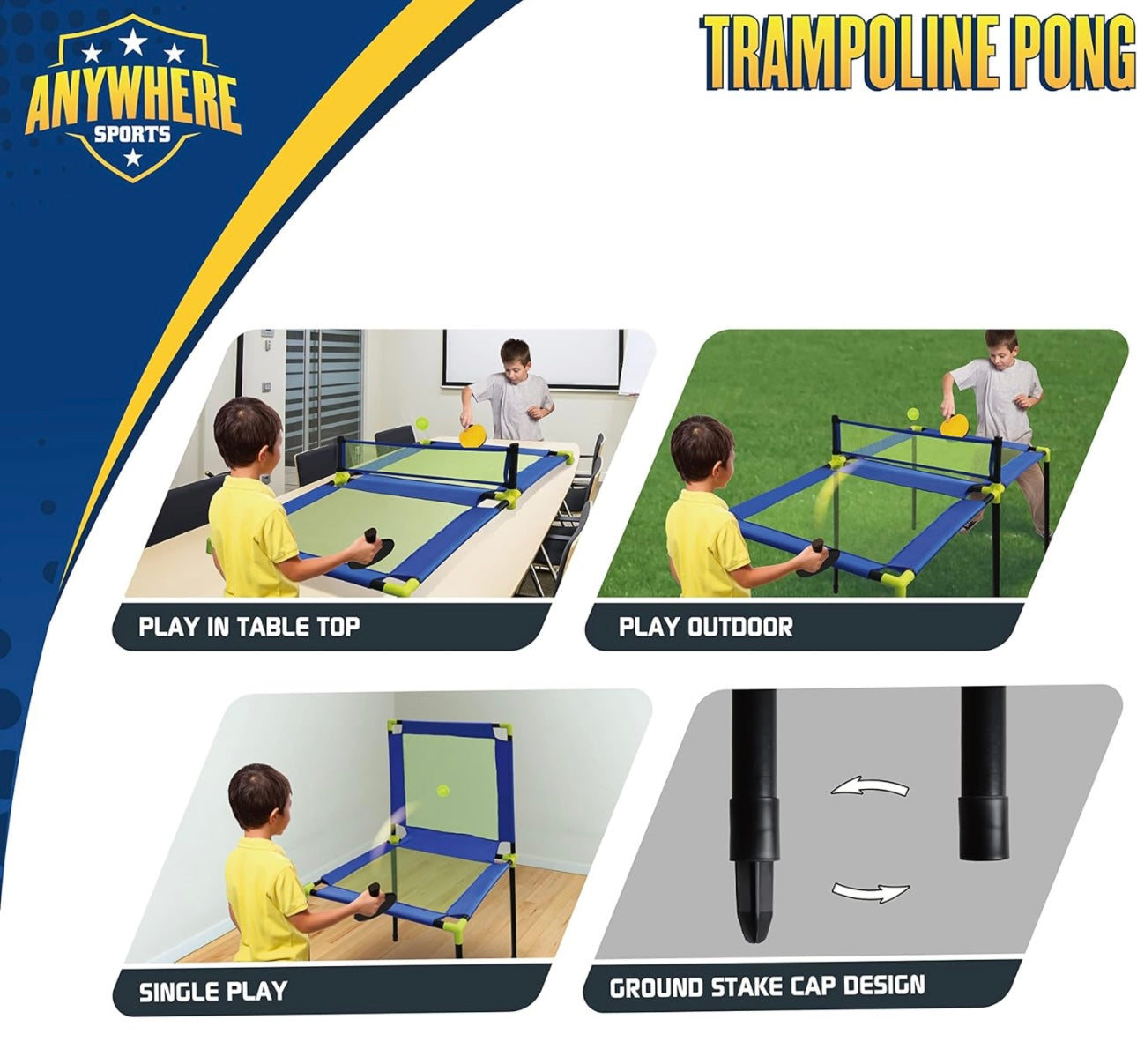 Trampoline Pong Set