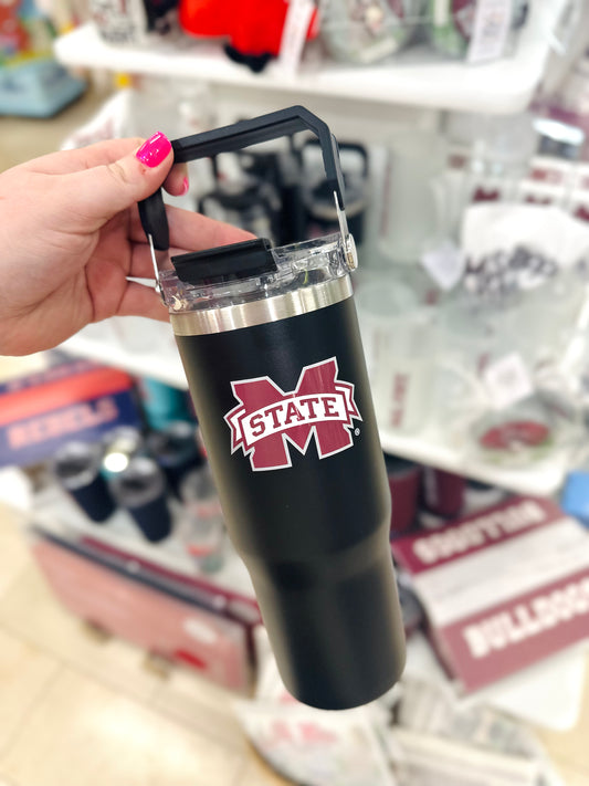 Mississippi State 32oz Bucket Handle Tumbler