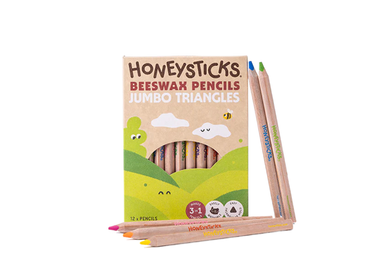 Honeysticks Magic 3-in-1 Beeswax Pencils Jumbo Triangles