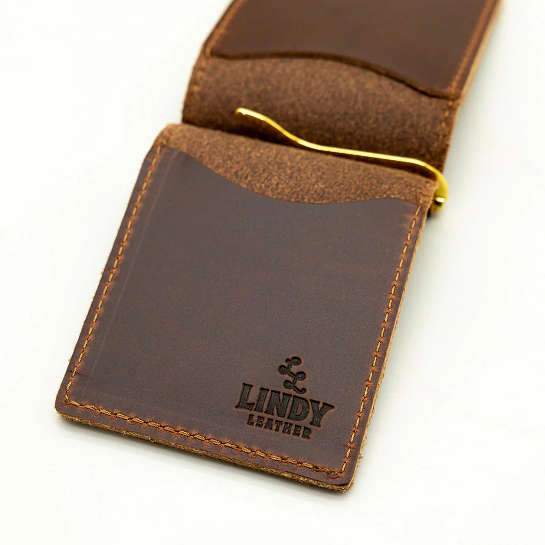 Leather Money Clip Wallet