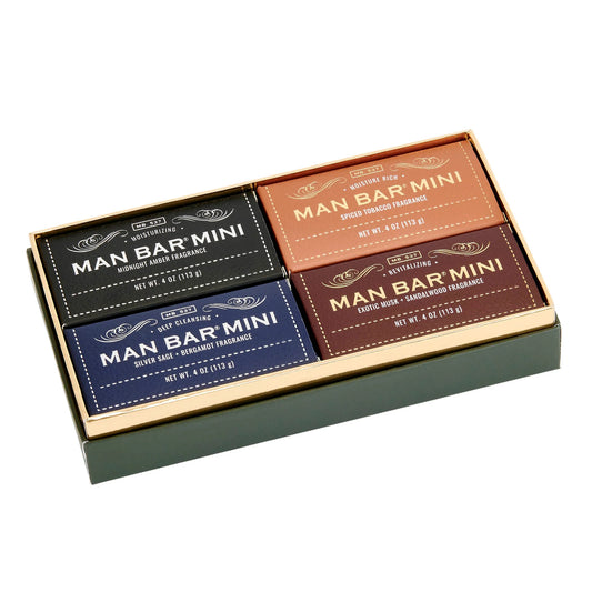 Man Bar Miniature 4 Pack Gift Box Set