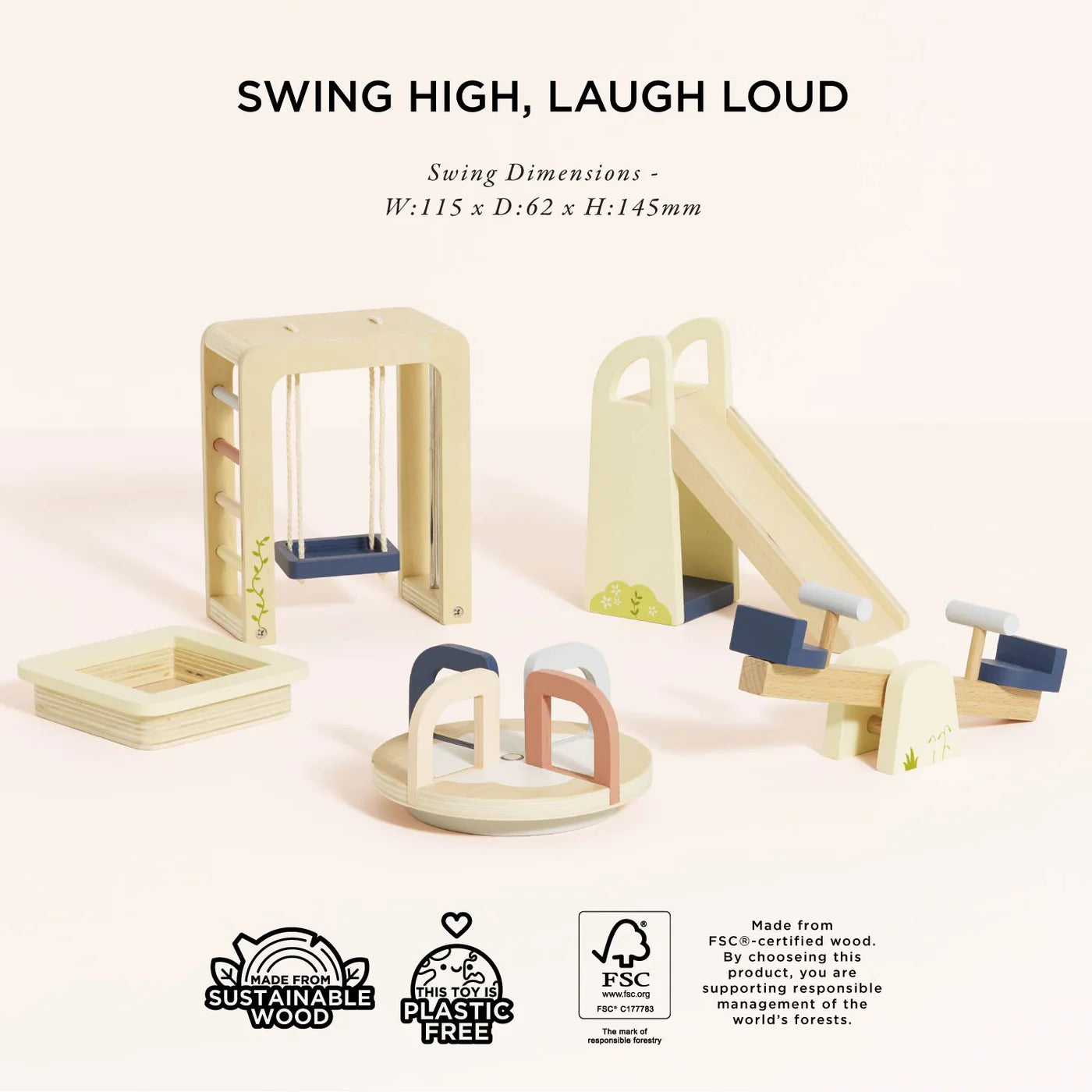 Outdoor Play Dollhouse Furniture Set