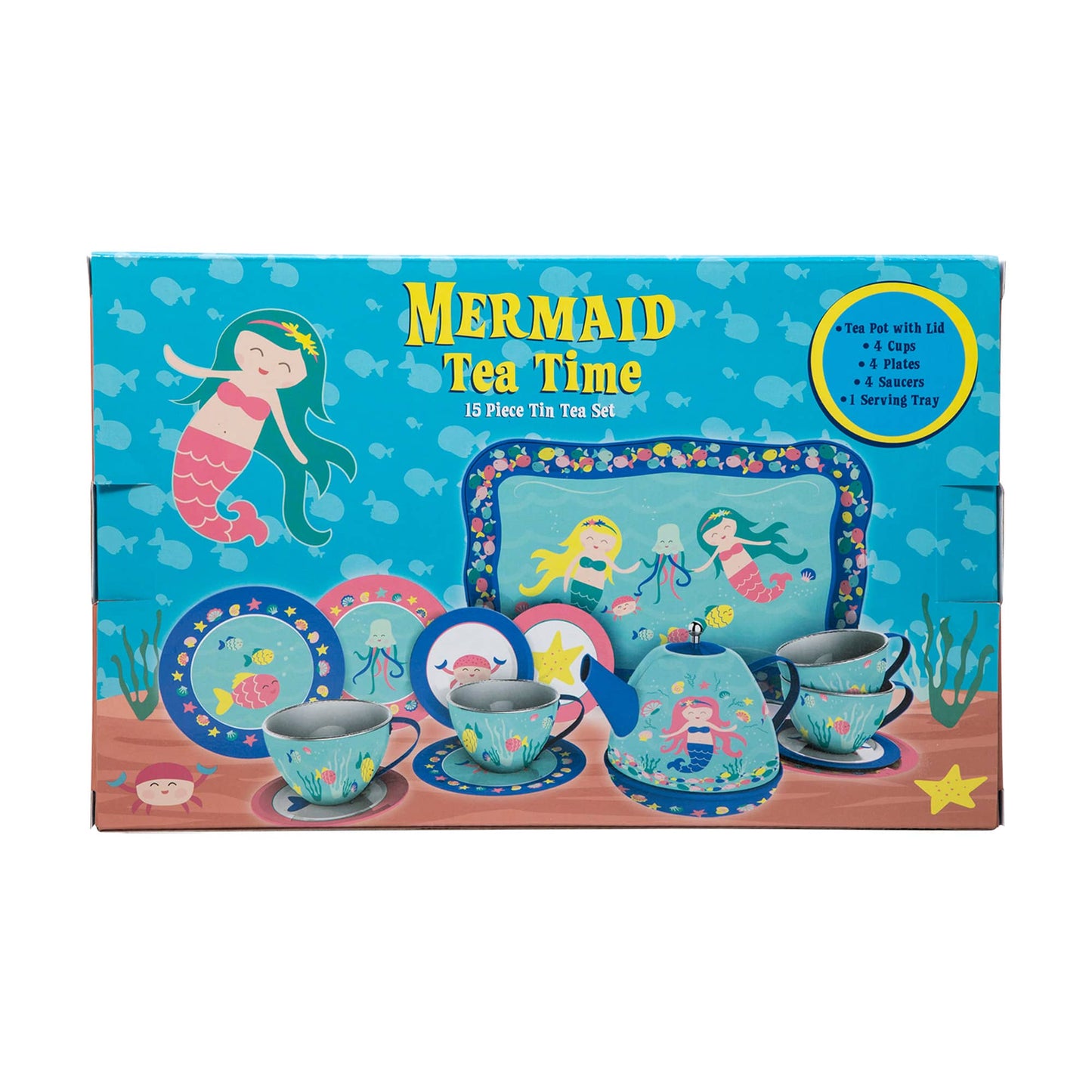 Mermaid Tin Tea Set