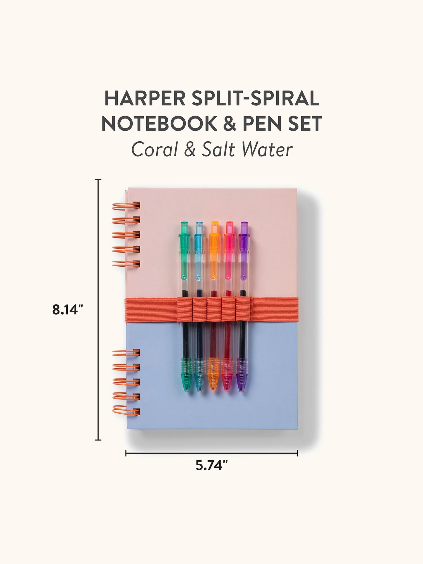 Coral & Salt Water Notebook & Pen Set