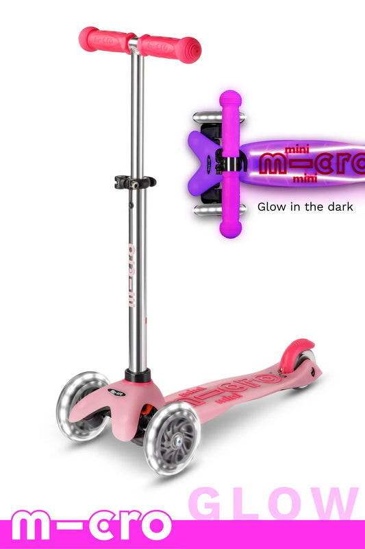 Pink Micro Mini Glow Plus LED Scooter