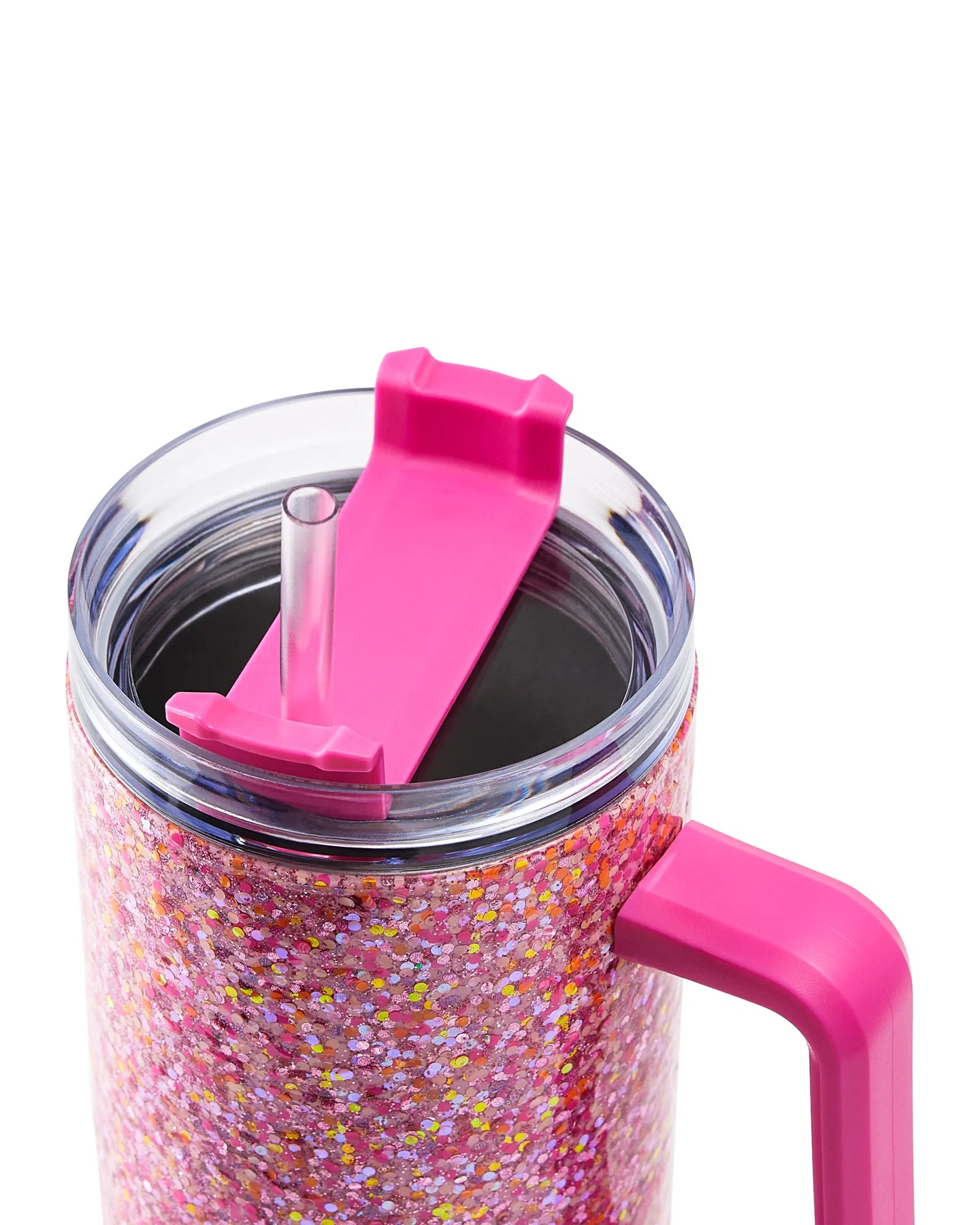 Pink Party Stainless Glitter Sipper
