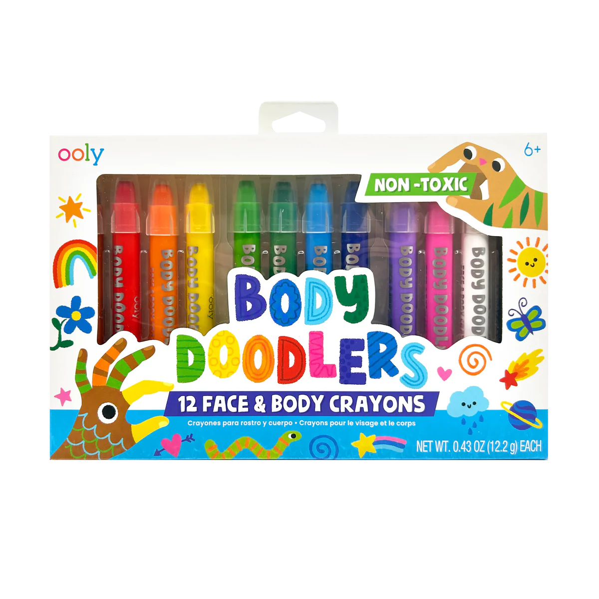 Body Doodlers - Face & Body Crayons - Set of 12