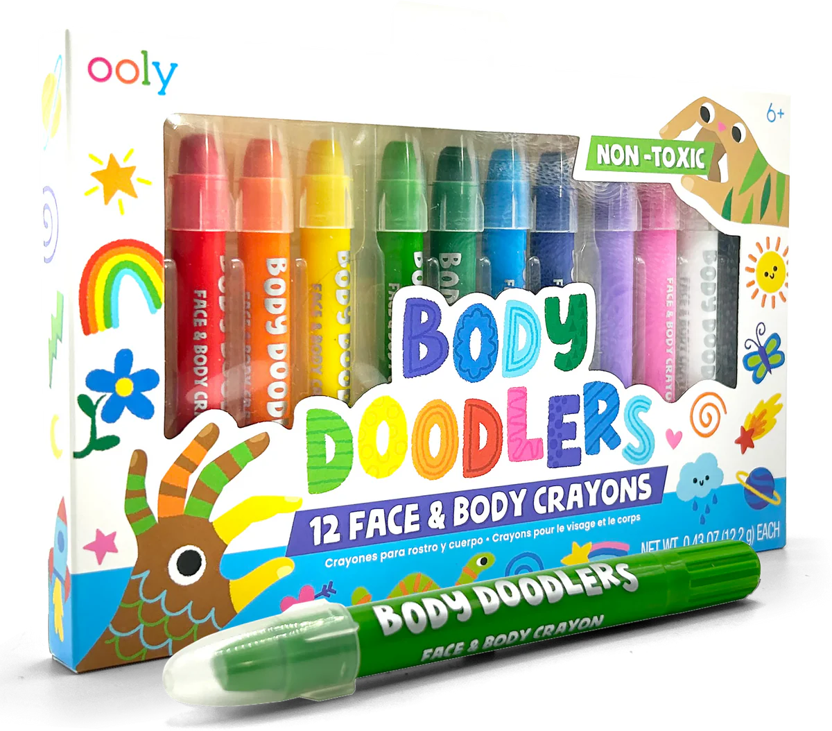 Body Doodlers - Face & Body Crayons - Set of 12