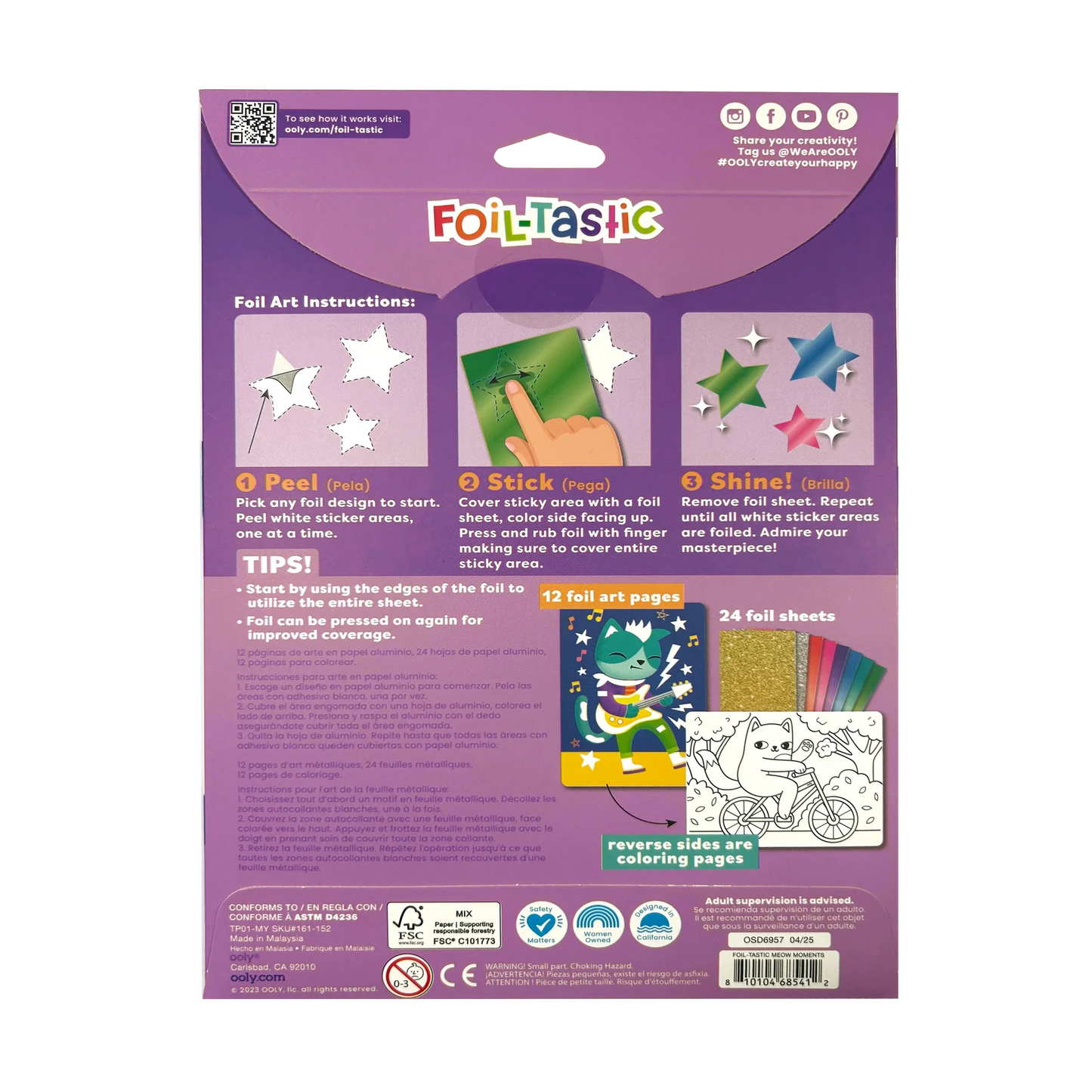 Foil-tastic Foil Art & Coloring Set Meow Moments