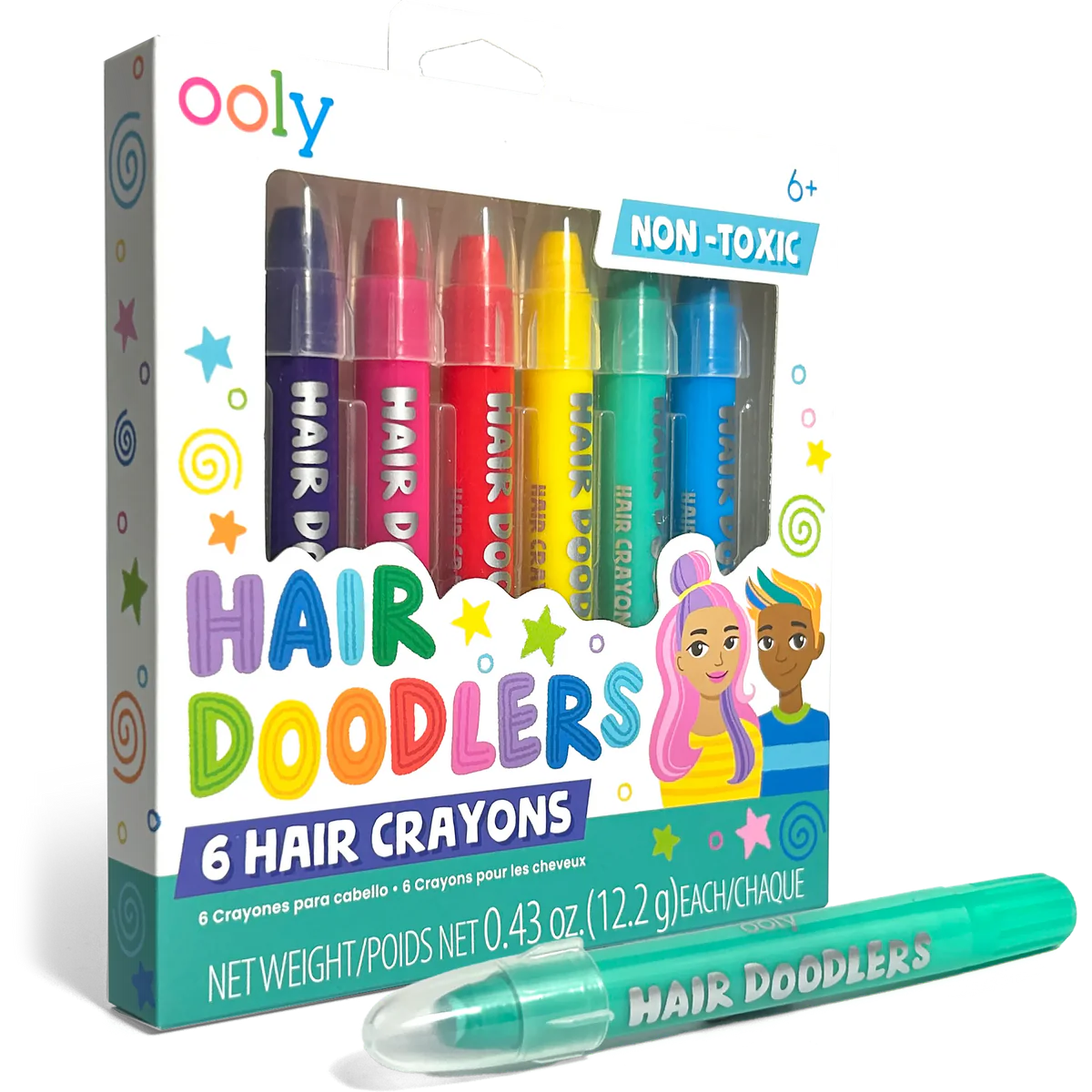 Hair Doodlers Hair Crayons - Set of 6