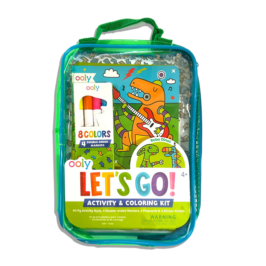 Let's Go Activity & Coloring Kit Robo Dinos